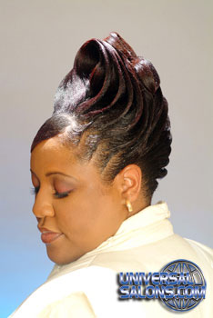 Updo Hairstyle with Ridges from Garnett Jett • Universal 